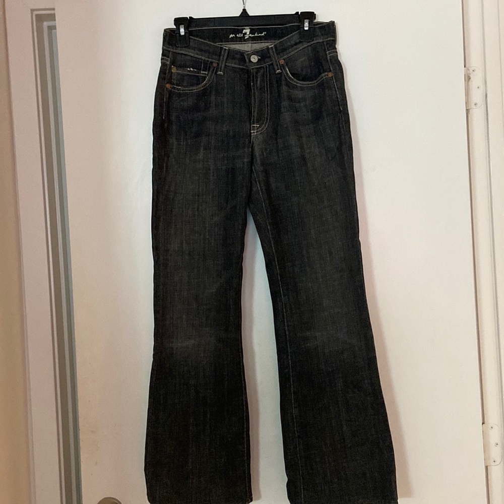 Black white washed jeans
